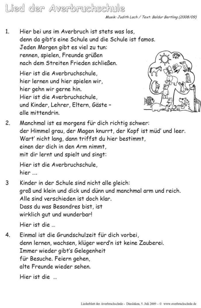 Schullied Averbruchschule Dinslaken